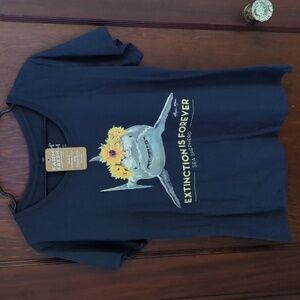 New with Tags Farm Fresh Blue Short Sleeve Organic Cotton Tshirt Size XL